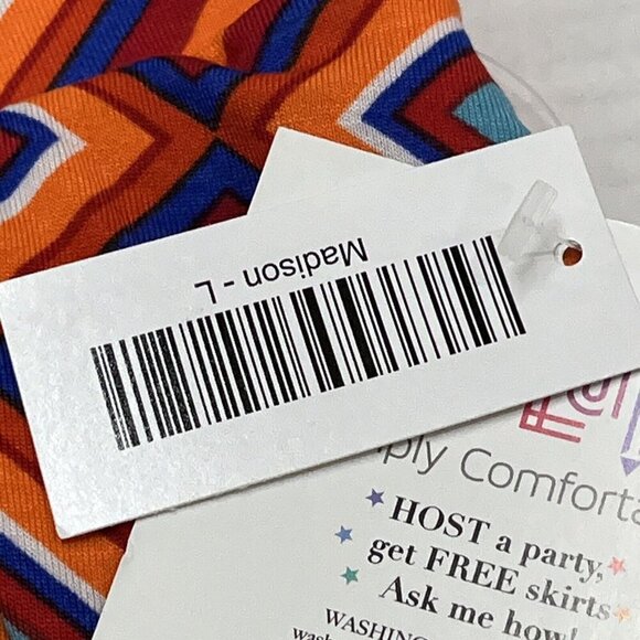 LuLaRoe Madison Skirt Womens L Pleated Pull On Elastic Waist Retro 70s Geometric - Picture 4 of 9